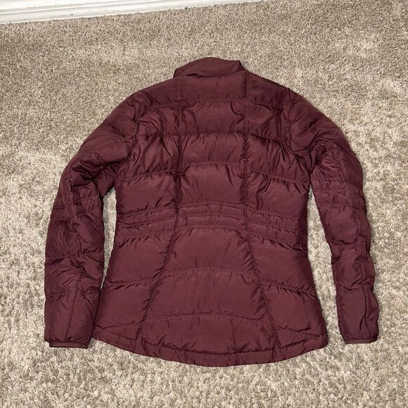 Merrell Women’s Down Puffer Jacket S Burgundy Goose Down Insulated - Picture 2 of 6